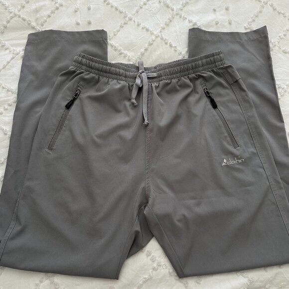 Clothin Men’s Gray Hiking/Outdoor Pants Stretch, Zipper Pockets Size M/30L - Picture 1 of 7